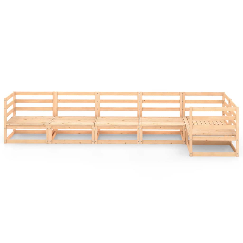 vidaXL 6 pcs conjunto lounge de jardim pinho maciço