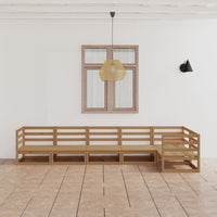 vidaXL 6 pcs conjunto lounge de jardim pinho maciço