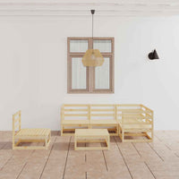 vidaXL 6 pcs conjunto lounge de jardim pinho maciço