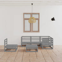 vidaXL 6 pcs conjunto lounge de jardim pinho maciço