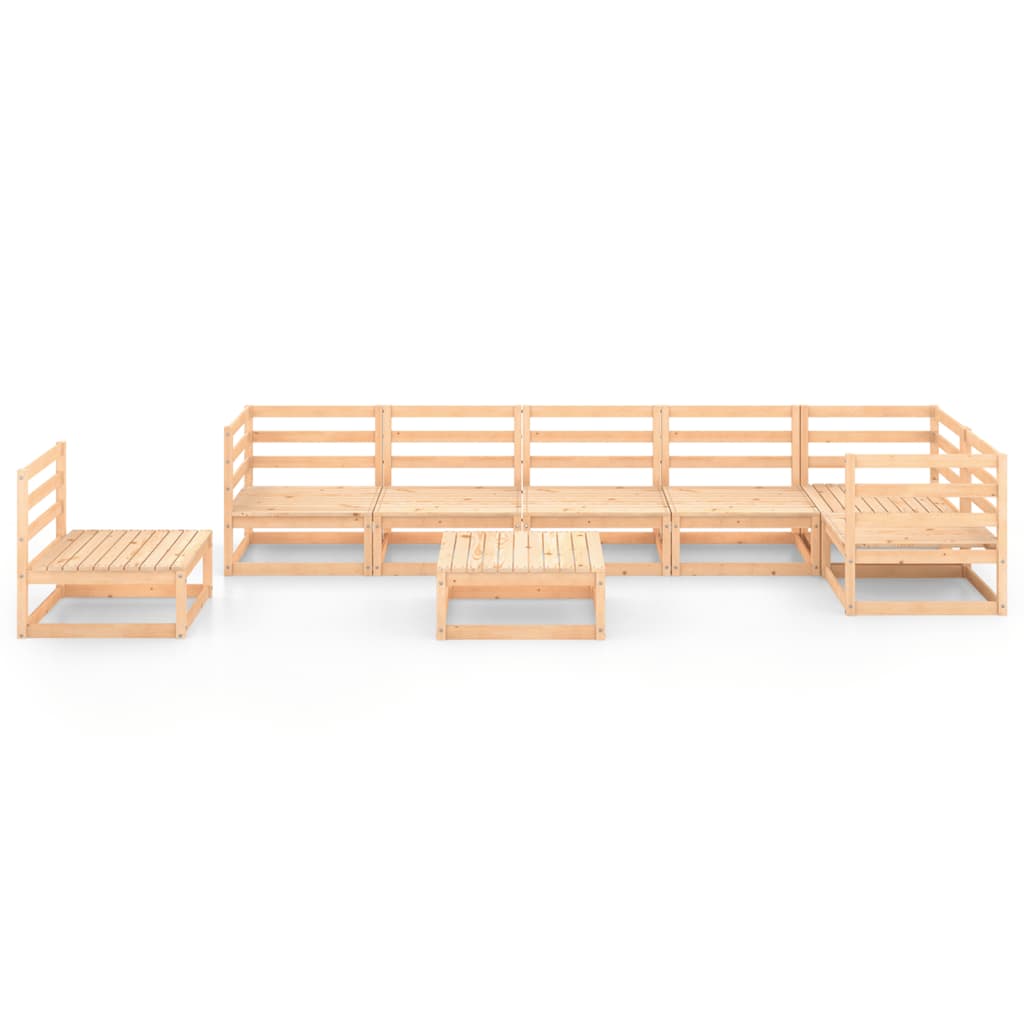 vidaXL 8 pcs conjunto lounge de jardim pinho maciço