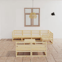 vidaXL 8 pcs conjunto lounge de jardim pinho maciço