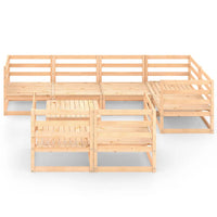 vidaXL 8 pcs conjunto lounge de jardim pinho maciço