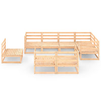 vidaXL 8 pcs conjunto lounge de jardim pinho maciço