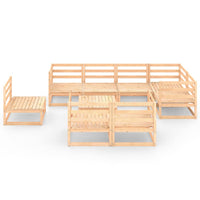 vidaXL 9 pcs conjunto lounge de jardim pinho maciço
