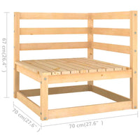 vidaXL 8 pcs conjunto lounge de jardim pinho maciço