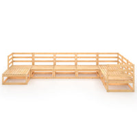 vidaXL 8 pcs conjunto lounge de jardim pinho maciço