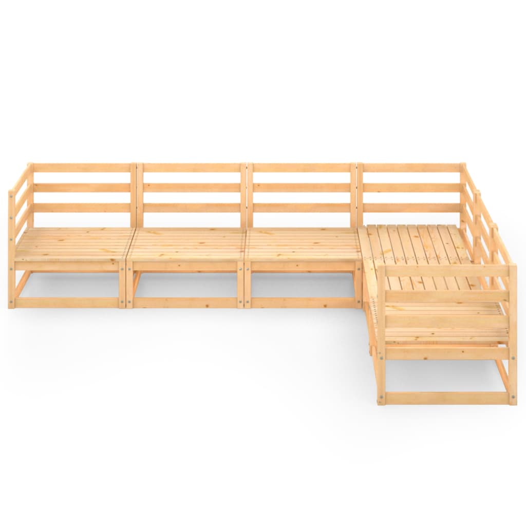 vidaXL 6 pcs conjunto lounge de jardim pinho maciço