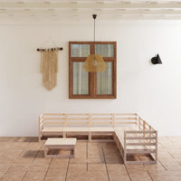 vidaXL 8 pcs conjunto lounge de jardim pinho maciço