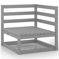 vidaXL 12 pcs conjunto lounge de jardim pinho maciço cinzento