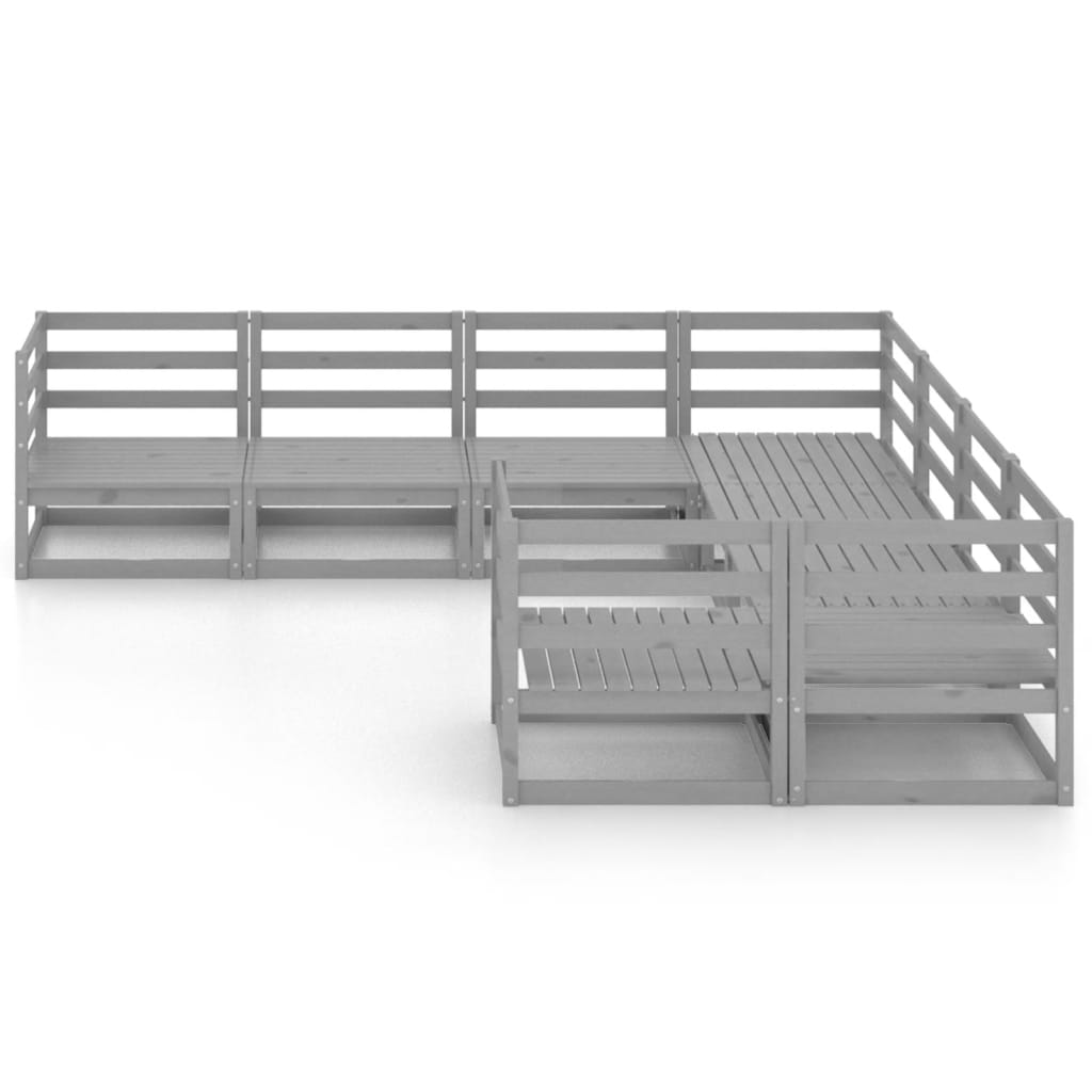 vidaXL 8 pcs conjunto lounge de jardim pinho maciço