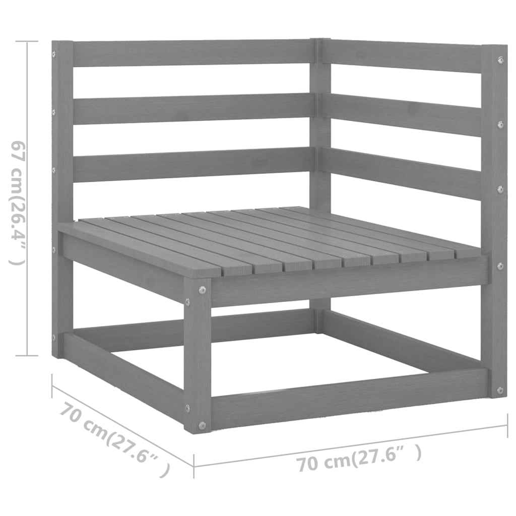 vidaXL 8 pcs conjunto lounge de jardim pinho maciço