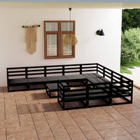 vidaXL 11 pcs conjunto lounge de jardim pinho maciço