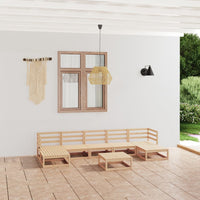 vidaXL 8 pcs conjunto lounge de jardim pinho maciço