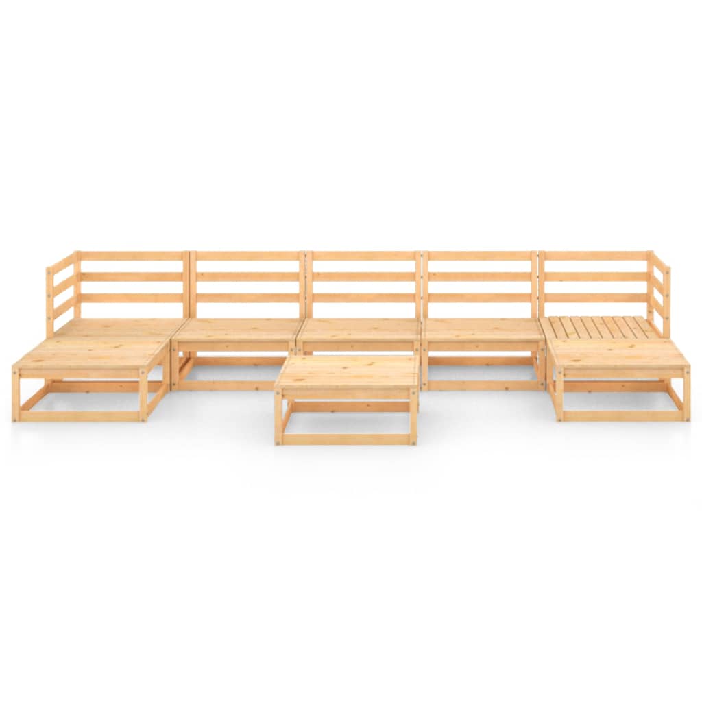 vidaXL 8 pcs conjunto lounge de jardim pinho maciço