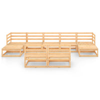 vidaXL 9 pcs conjunto lounge de jardim pinho maciço