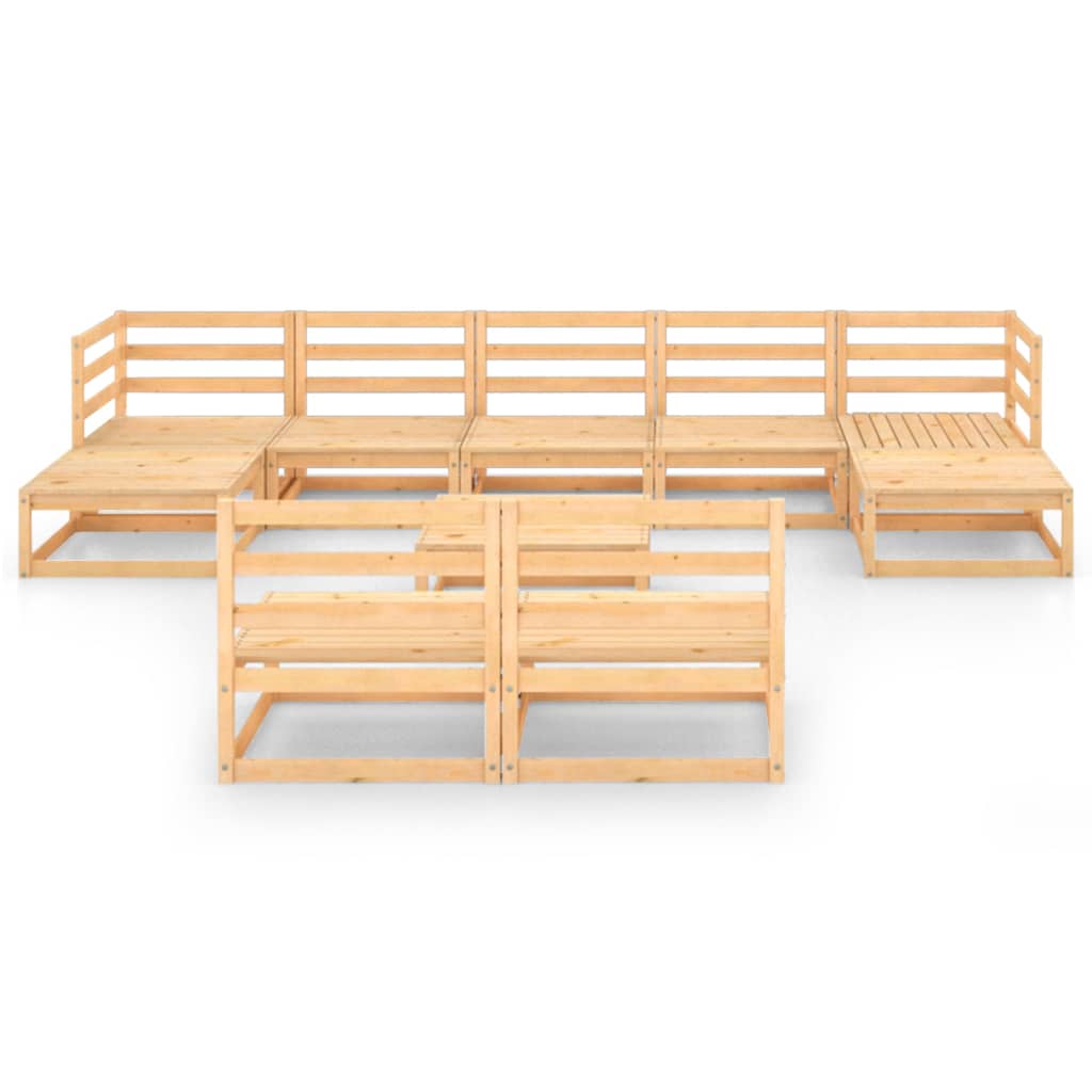 vidaXL 10 pcs conjunto lounge de jardim pinho maciço