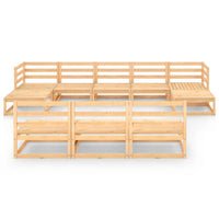 vidaXL 10 pcs conjunto lounge de jardim pinho maciço