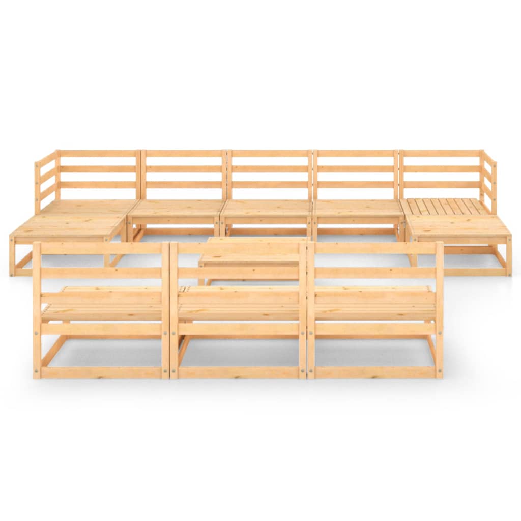 vidaXL 11 pcs conjunto lounge de jardim pinho maciço