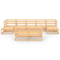 vidaXL 9 pcs conjunto lounge de jardim pinho maciço
