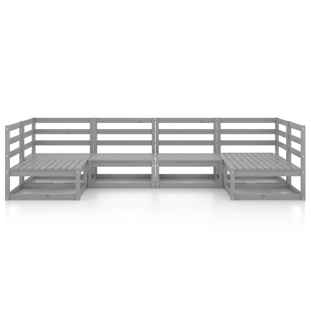 vidaXL 6 pcs conjunto lounge de jardim pinho maciço