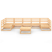 vidaXL 8 pcs conjunto lounge de jardim pinho maciço