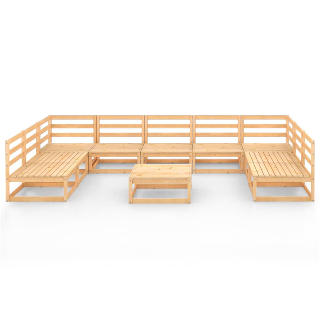 vidaXL 10 pcs conjunto lounge de jardim pinho maciço