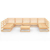 vidaXL 10 pcs conjunto lounge de jardim pinho maciço