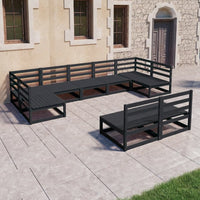 vidaXL 9 pcs conjunto lounge de jardim pinho maciço