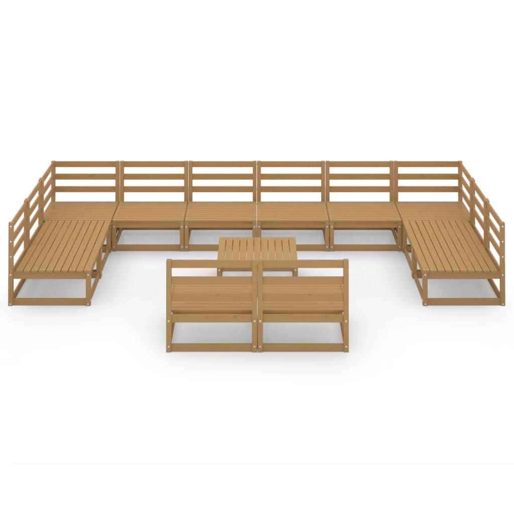 vidaXL 13 pcs conjunto lounge de jardim pinho maciço