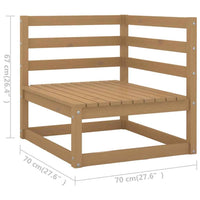 vidaXL 13 pcs conjunto lounge de jardim pinho maciço