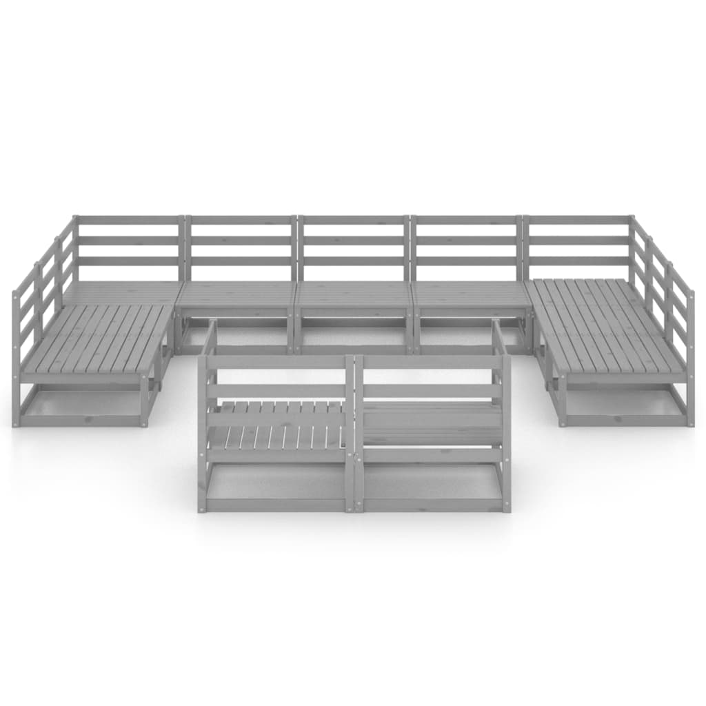 vidaXL 11 pcs conjunto lounge de jardim pinho maciço