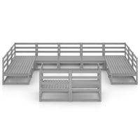 vidaXL 11 pcs conjunto lounge de jardim pinho maciço