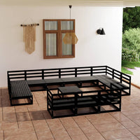 vidaXL 14 pcs conjunto lounge de jardim pinho maciço