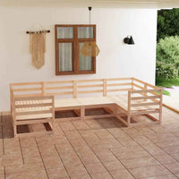 vidaXL 6 pcs conjunto lounge de jardim pinho maciço