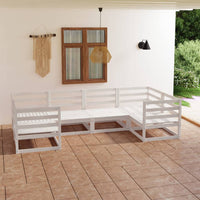 vidaXL 6 pcs conjunto lounge de jardim pinho maciço