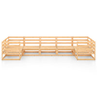 vidaXL 7 pcs conjunto lounge de jardim pinho maciço