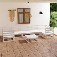 vidaXL 8 pcs conjunto lounge de jardim pinho maciço