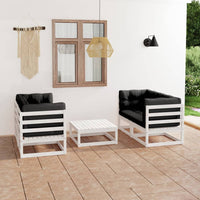 vidaXL 5 pcs conjunto lounge de jardim pinho maciço