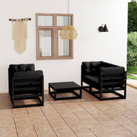 vidaXL 5 pcs conjunto lounge de jardim pinho maciço