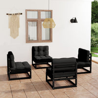 vidaXL 4 pcs conjunto lounge de jardim pinho maciço