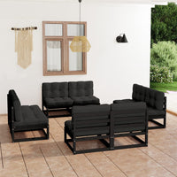 vidaXL 8 pcs conjunto lounge de jardim pinho maciço