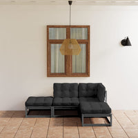vidaXL 4 pcs conjunto lounge de jardim pinho maciço