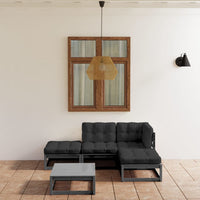 vidaXL 5 pcs conjunto lounge de jardim pinho maciço