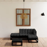 vidaXL 5 pcs conjunto lounge de jardim pinho maciço