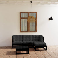 vidaXL 5 pcs conjunto lounge de jardim pinho maciço