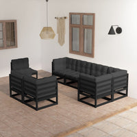 vidaXL 8 pcs conjunto lounge de jardim pinho maciço