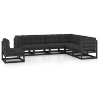 vidaXL 7 pcs conjunto lounge de jardim pinho sólido castanho mel