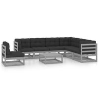 vidaXL 8 pcs conjunto lounge de jardim pinho sólido castanho mel