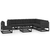 vidaXL 8 pcs conjunto lounge de jardim pinho sólido castanho mel